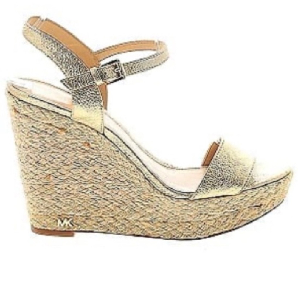 Michael Kors Gold Wedge Sandals